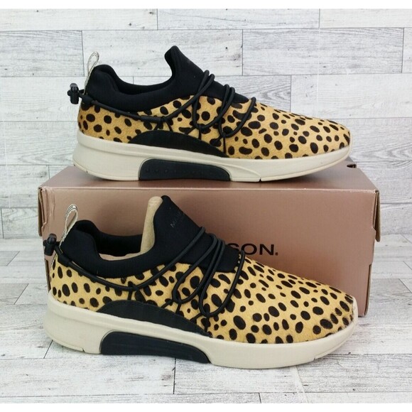 Mark Nason Shoes - Women's New Mark Nason Paige Leopard Print Calf Hair Sneakers Shoes Size 7.5 M